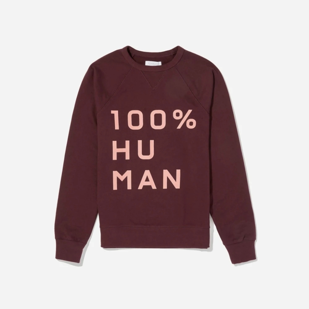 Everlane 100% Human Typography Pullover Sweatshirt